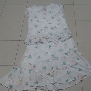 2 piece blouse and skirt